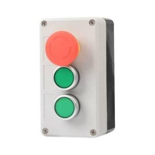 Acil Stop ve �kili Ye�il Push Buton Kutusu