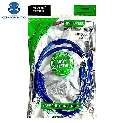 USB3.0 to Micro USB-B Harici Harddisk HDD Data Kablosu 1m