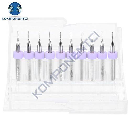 0.3mm PCB Matkap Ucu Seti - 10 Adet (Kutulu)