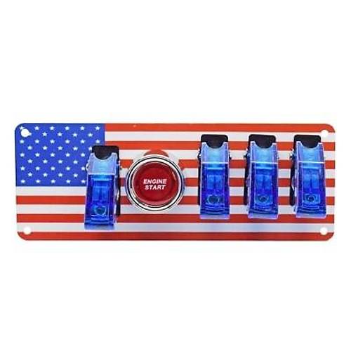 4'l� ON-OFF Toggle Switch Panel - Motor Start Butonlu