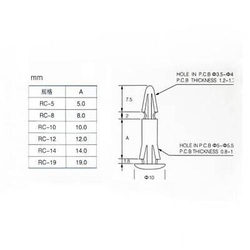RC-8 Plastik T�rnakl� Distans