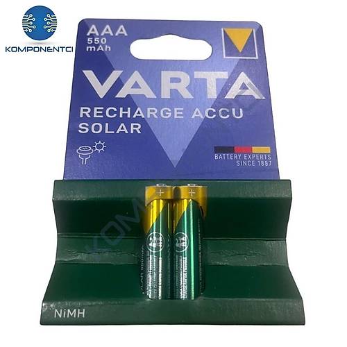 Varta 550mAh AAA Solar nce Pil  2'li Paket