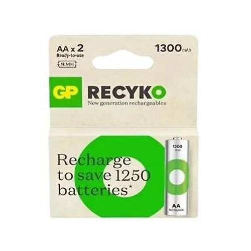 GP ReCyko+ 2'li 1300mAh AA �arj Edilebilir Pil
