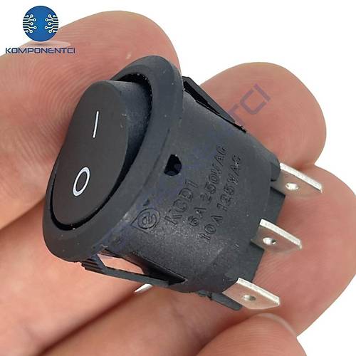 IC-133-6 Yuvarlak Tekne Tipi Anahtar On-Off 6P
