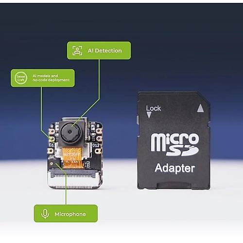ESP32-S3 Sense 2.4GHz Wi-Fi + BLE 5.0 OV3660 Kamera Mod�l� Geli�tirme Kart�