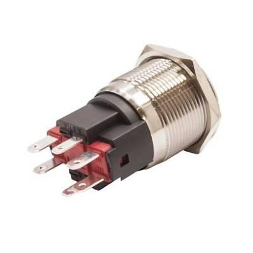 WD22E-G1-E 22mm ��k�k Yayl� I��kl� Metal Buton - K�rm�z�