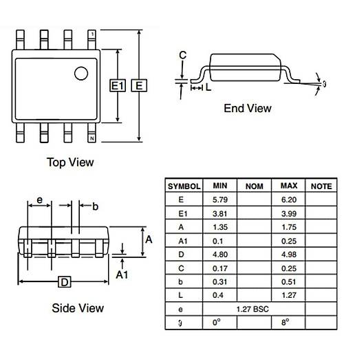 ATtiny45-20SU Smd 8-Bit 20MHz Mikrodenetleyici Soic-8