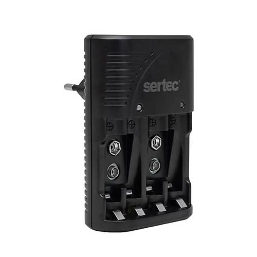 Sertec STC-C802 AA AAA 9V Uyumlu 4'l� Pil �arj Aleti