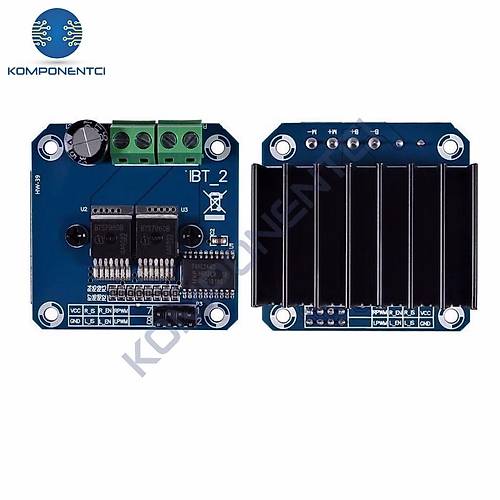 43A 5-27V �ift BTS7960B H-K�pr� Y�ksek G�� Motor S�r�c� Mod�l�
