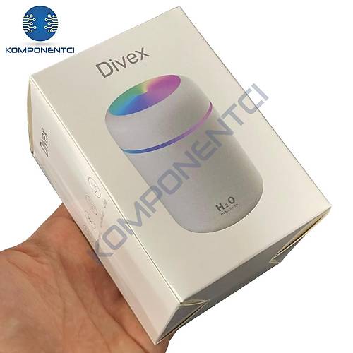 Divex�Renkli Led I��kl� Hava Nemlendirici USB Colorful Humidifier Beyaz H-17