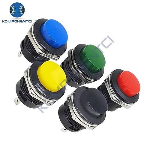 IC-180A 16mm Yayl Push Buton R13-507 Krmz