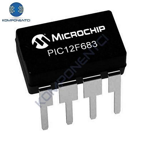 PIC12F683 I/P 8-Bit 20MHz Mikrodenetleyici DIP8