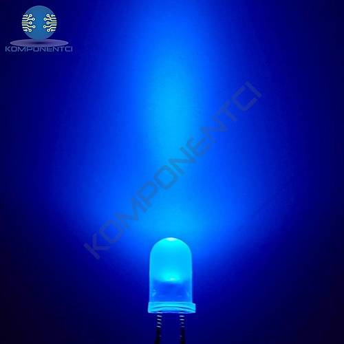 5mm Led Mavi Diyot  Diffused 1 Adet