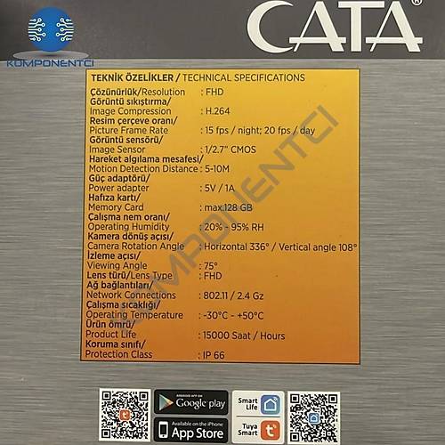 Cata CT-4051 D�� Mekan Ak�ll� Kamera