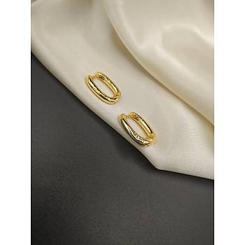 Oval Model Klipsli Gold Kpe