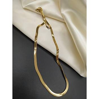 elik talyan Yass Kolye - Kaln Model - 45 cm