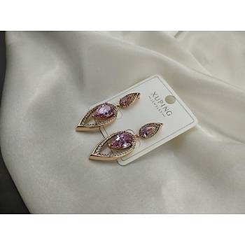 Zirkon lemeli Pembe Kristal Ta Xuping Damla Kpe-2
