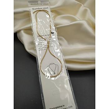 elik Zincir Kolye - Orta Kalnlk - 60 cm / 316L