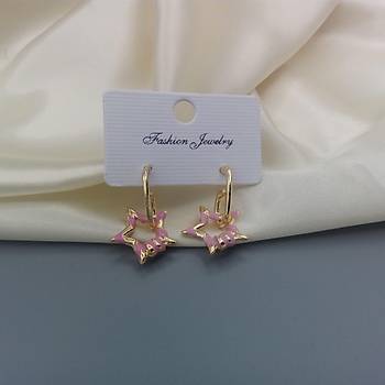 Pembe Mineli Yldz Kpe - Gold