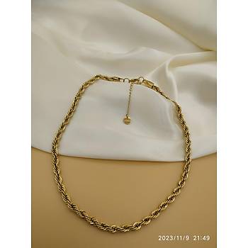 elik Burgu Gold Kolye - 45 cm/4mm