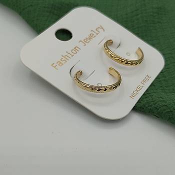 Desenli Gold Halka Kpe -1