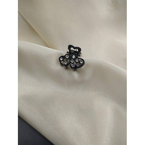 Taşlı Mandal Toka - Kalp Motif (1 Adet)