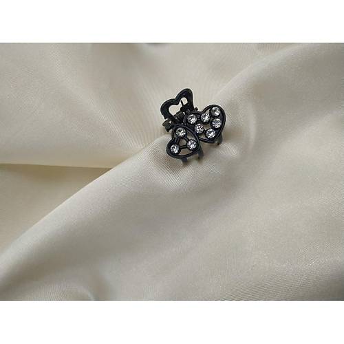 Taşlı Mandal Toka - Kalp Motif (1 Adet)