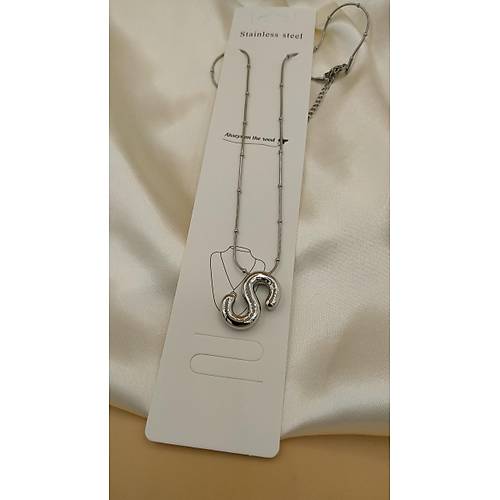 Balon S Harfli �elik Zincir Kolye