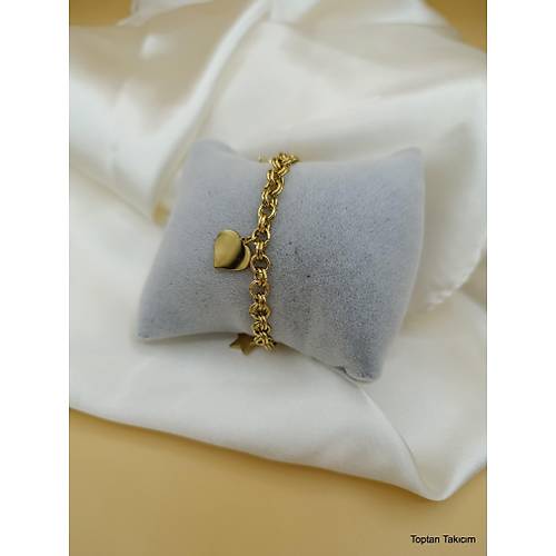 �ift Zincirli �elik Kalp Y�ld�z Bileklik