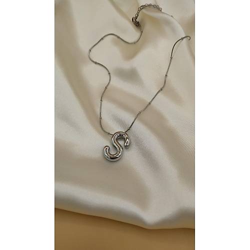 Balon S Harfli �elik Zincir Kolye