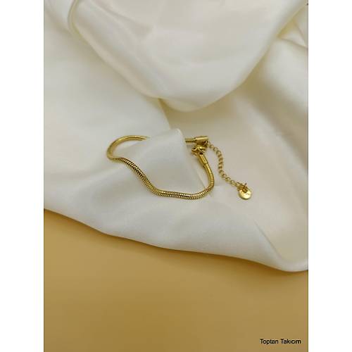 Y�lan S�rt� Boru Model �elik Zincir Bileklik