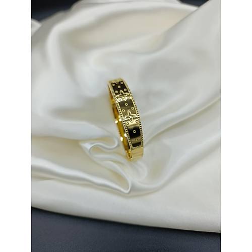 Yonca Desenli elik Kelepe Bileklik