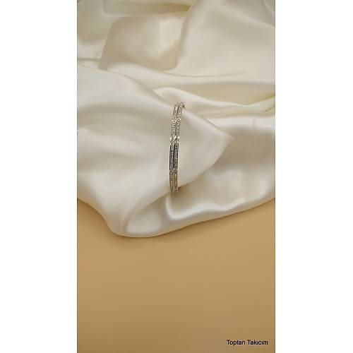Zirkon Tal elik 2'li Ajda Bilezik/6.0 cm