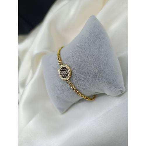 Zirkon Ta�l� Ya�am �i�e�i Model �elik Zincir Bileklik