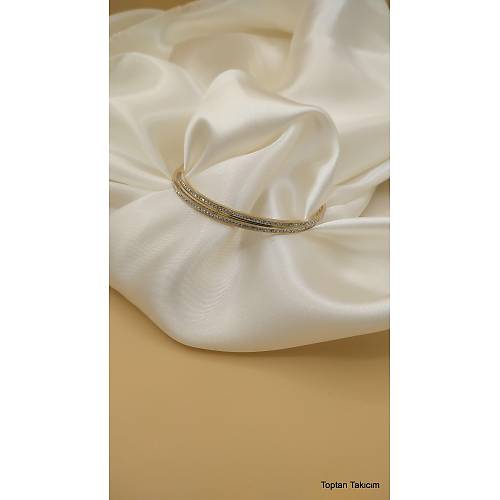 Zirkon Tal elik 2'li Ajda Bilezik/6.0 cm