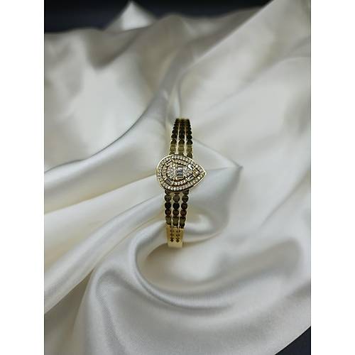 Zirkon Baget Ta�l� Sultan Model �elik Kelep�e Bileklik