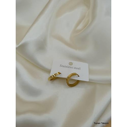 Zirkon Ta�l� �elik Cartier Halka K�pe-2