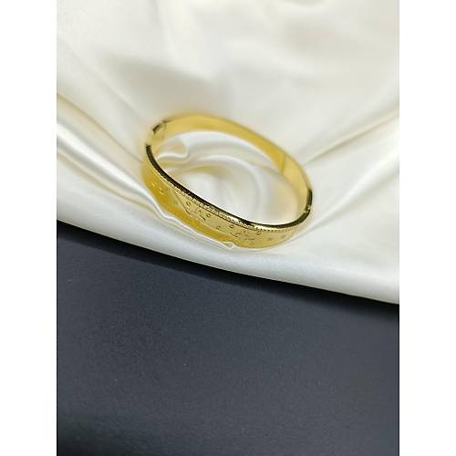 Yonca Desenli elik Kelepe Bileklik