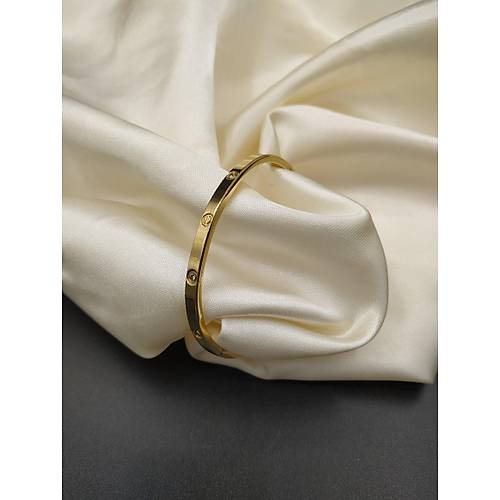 �elik Cartier Ta�l� Gold Bileklik - �nce Model