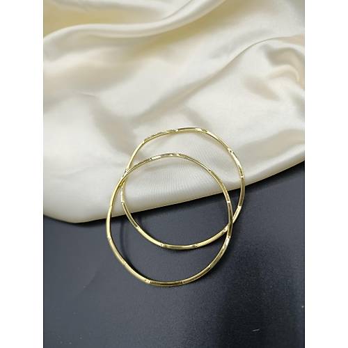 2'li �elik Zikzak Ajda Bilezik - 6.5 cm