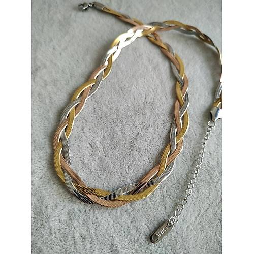 �talyan Yass� Gold-Rose-G�m�� �rg�l� �elik Kolye