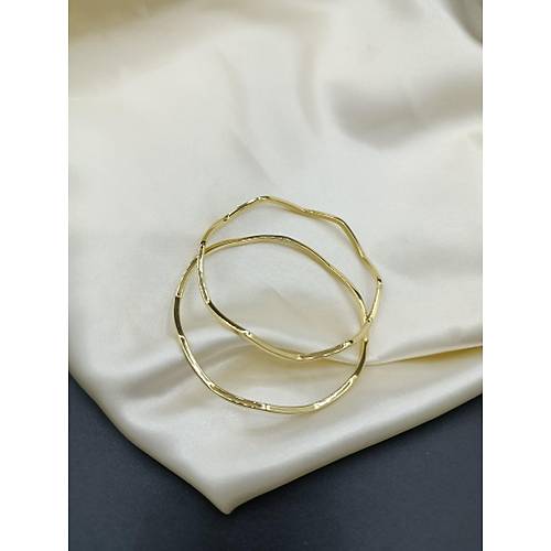 2'li �elik Zikzak Ajda Bilezik - 6.0 cm