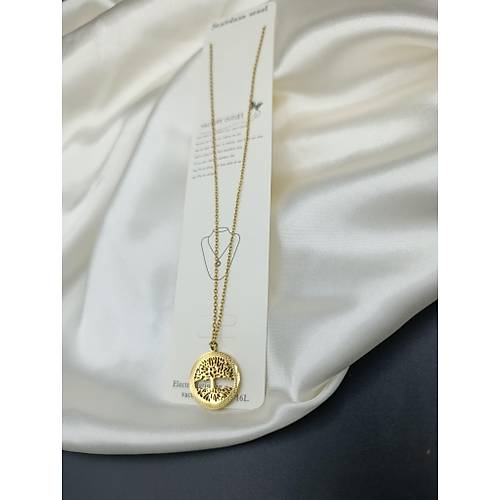 Hayat A�ac� Model �elik Zincir Kolye