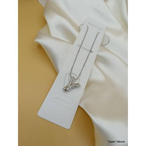 Balon Y Harfli �elik Zincir Kolye