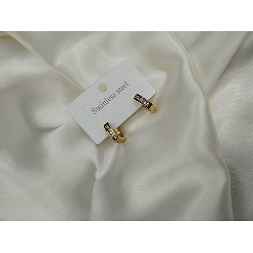 Zirkon Tal elik Oval Halka Kpe