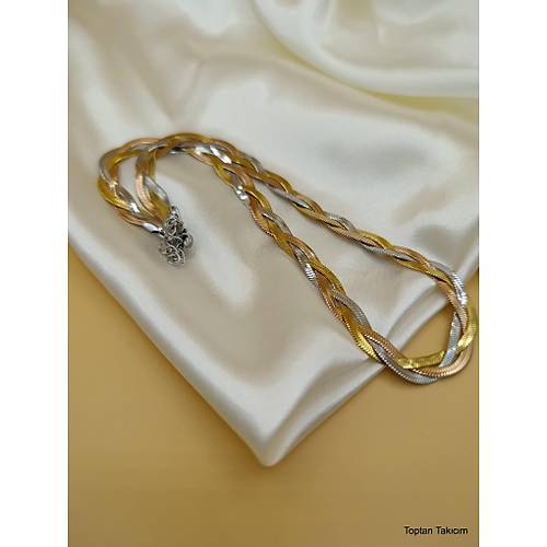�talyan Yass� Gold-Rose-G�m�� �rg�l� �elik Kolye