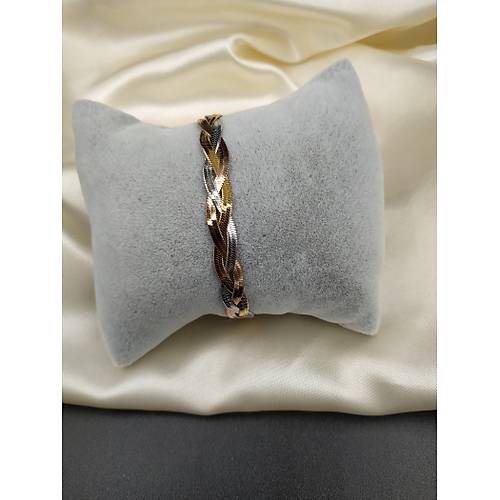 �rg�l� �talyan Yass� Gold-Rose-G�m�� �elik Bileklik