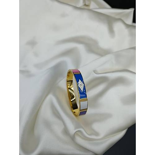Renkli Mineli L�ks �elik Kelep�e Bileklik