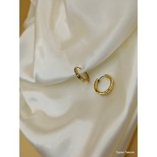 Zirkon Ta�l� �elik Cartier Halka K�pe-2