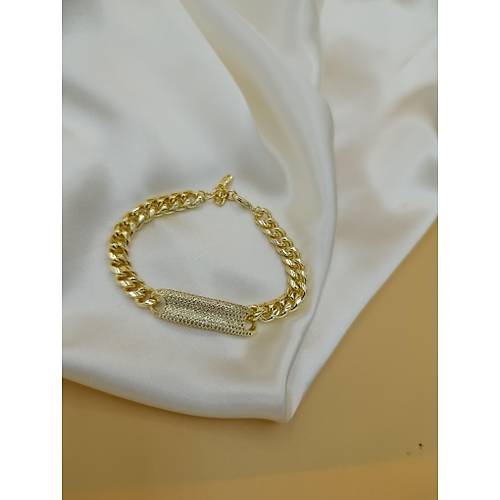 G�mme Zirkon Ta�l� K�nye Vip Bileklik